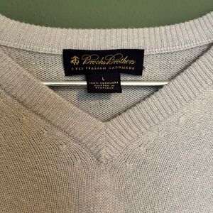 Brooks Brothers Gray Cashmere Men's Sweater